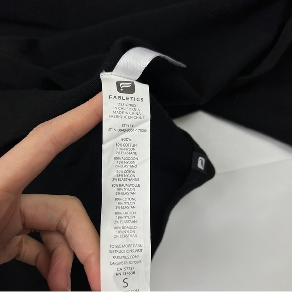 Fabletics Black Long Sleeve Savanna Wrap Shrug Combo Sweater - Picture 4 of 5